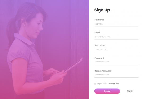Login responsive bootstrap page