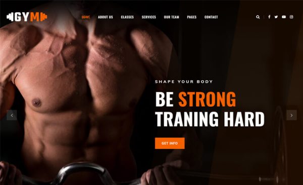 Gym Website templates